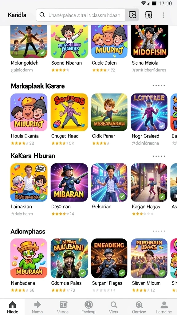 Beragam karakter untuk dipilih dan dimainkan.