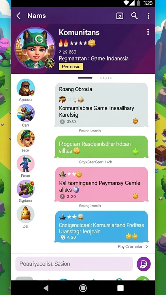 Pengguna sedang menikmati tantangan level baru.