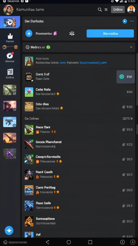 Komunikasi dengan pemain lainnya melalui fitur chat.