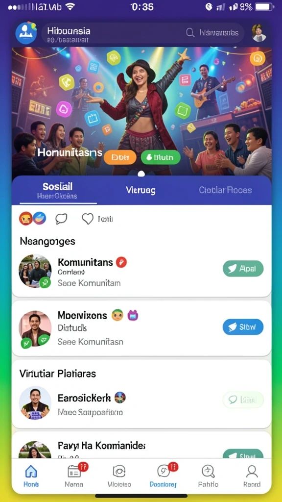 Tampilan antarmuka yang modern dan menarik.