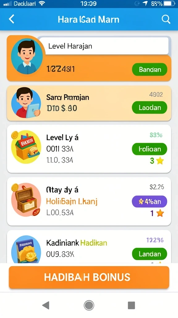 Karakter-karakter unik yang tersedia dalam permainan.