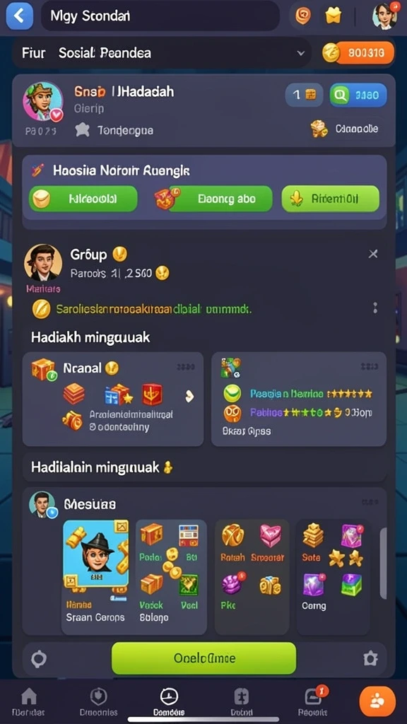 Tampilan antarmuka menarik dan user-friendly.