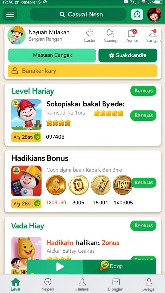 Fitur chat yang memungkinkan interaksi antar pemain.