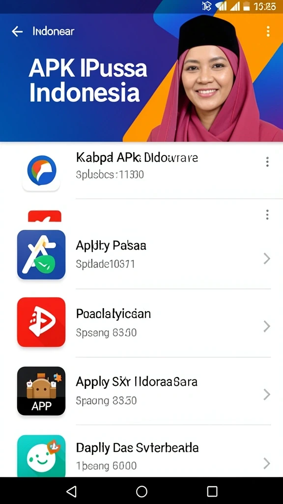 Menampilkan variasi permainan yang tersedia.