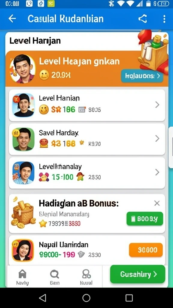 Berbagai pilihan permainan yang seru dan menantang.