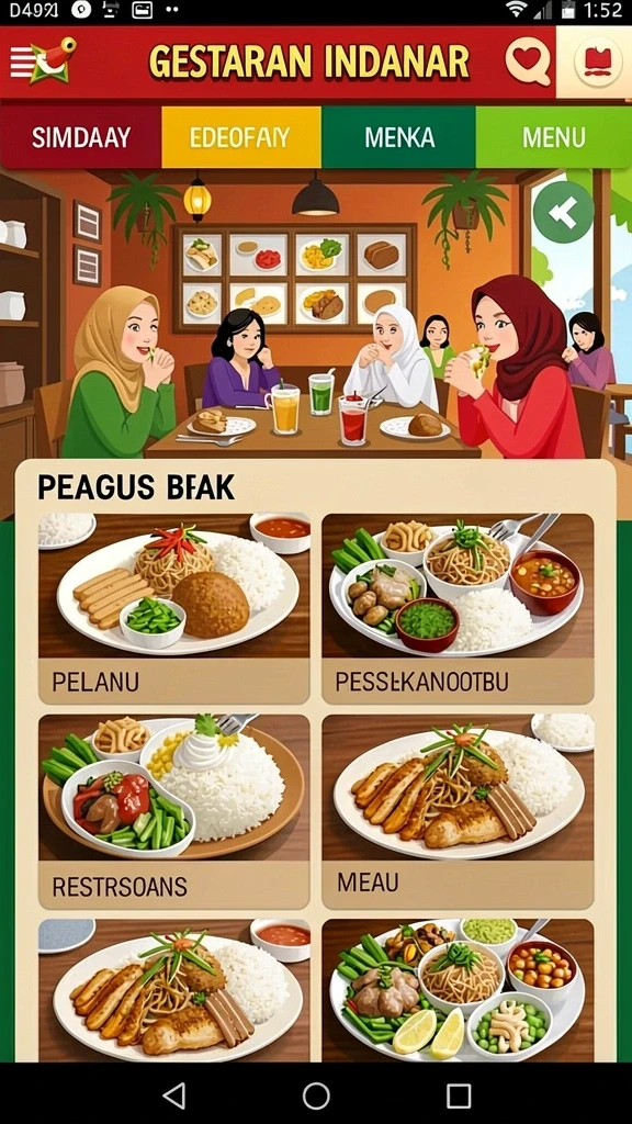 Tampilan antarmuka pengguna yang menarik.